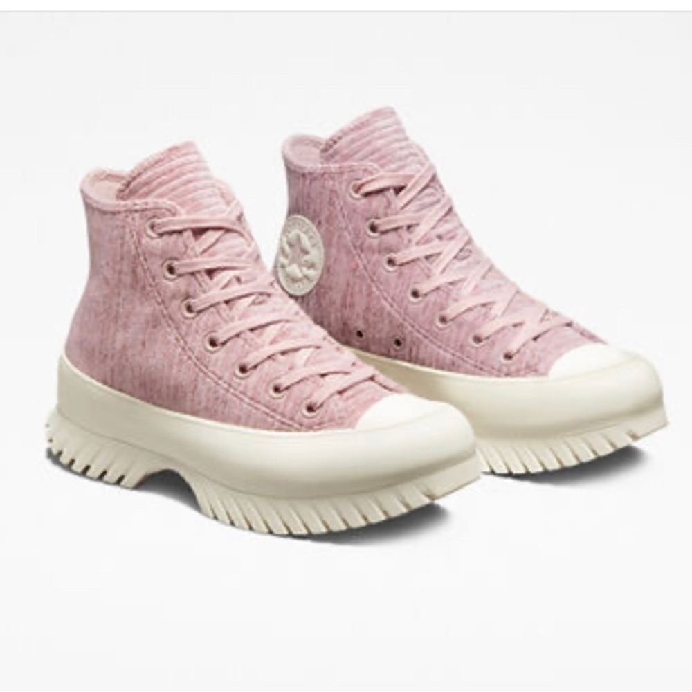 Women’s Chuck Taylor All Star Lugged 2.0 Velour Hightop Sneaker Shoes Size 9 - Picture 5 of 9
